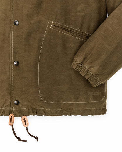 Men Filson Dry Wax Windbreaker - Military Olive