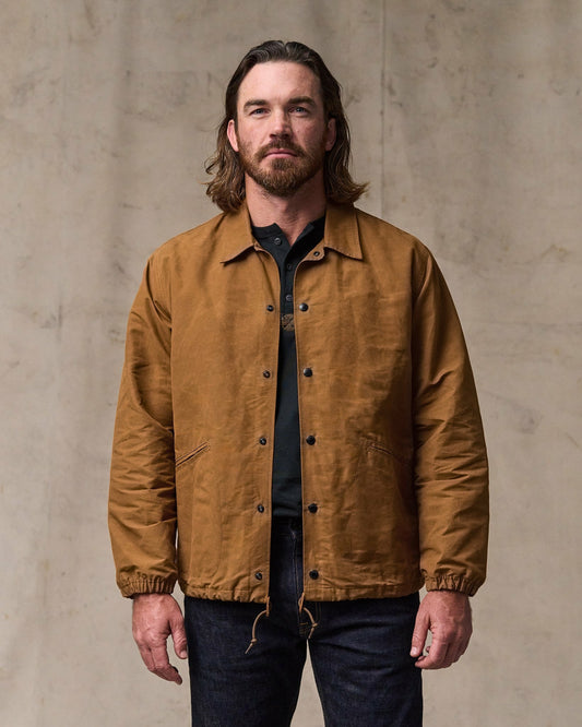 Men Filson Dry Wax Windbreaker - Harvest Tan
