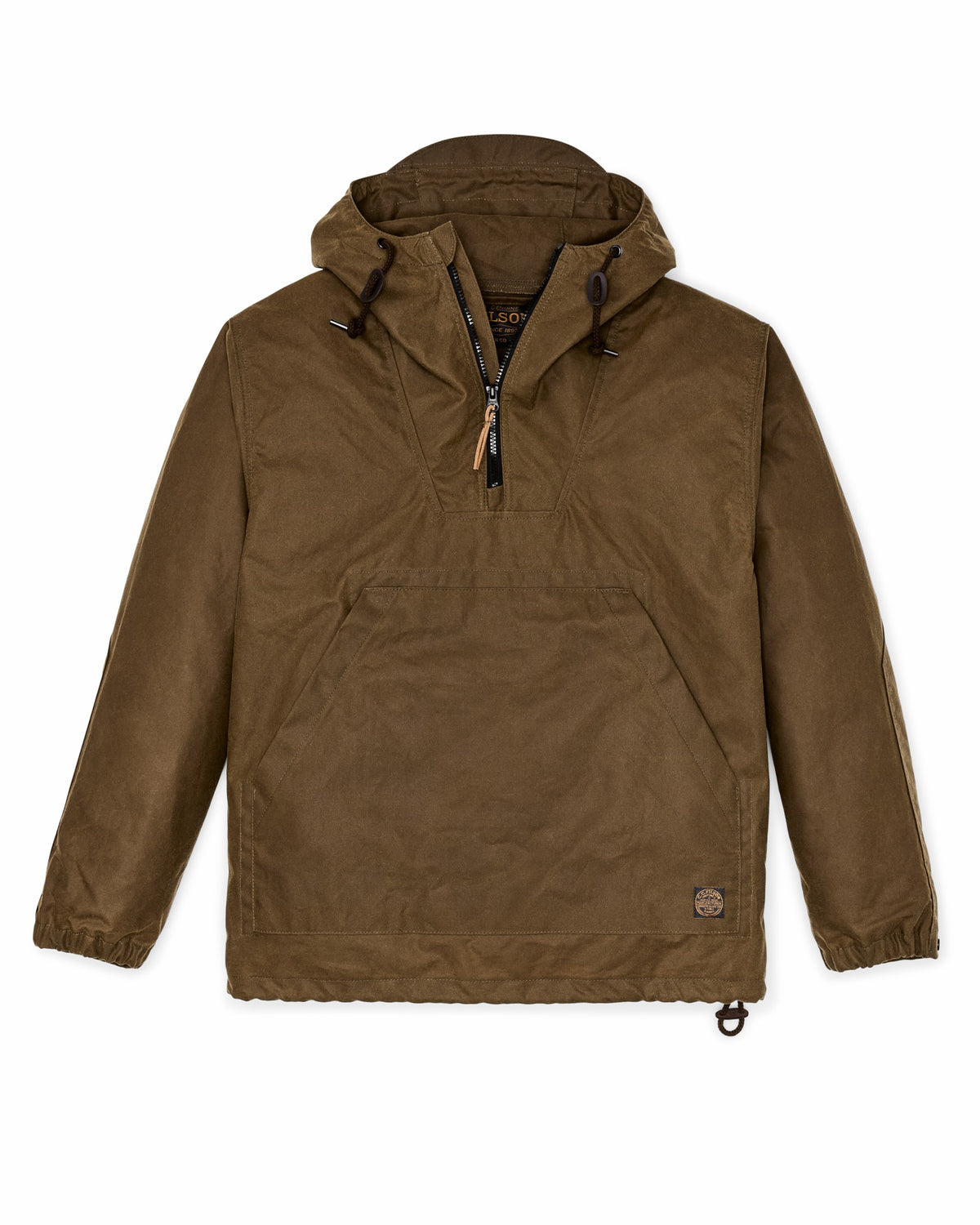 Men Filson Shelter Cloth Waxed Anorak - Dark Tan