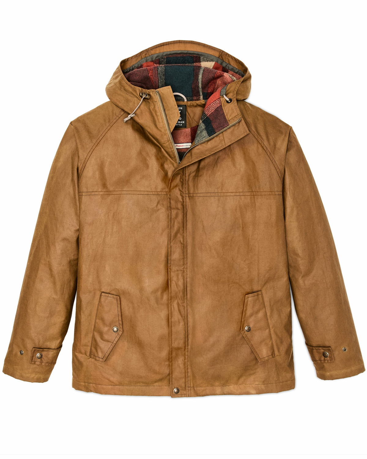 Men Filson Filson X Freeman Wool Lined Raincoat - Dark Tan / Amber Spruce