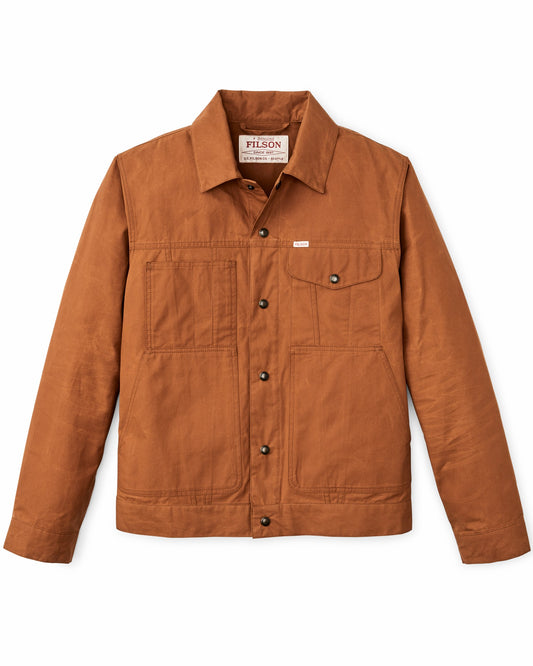 Men Filson Dry Wax Short Cruiser Jacket - Bourbon