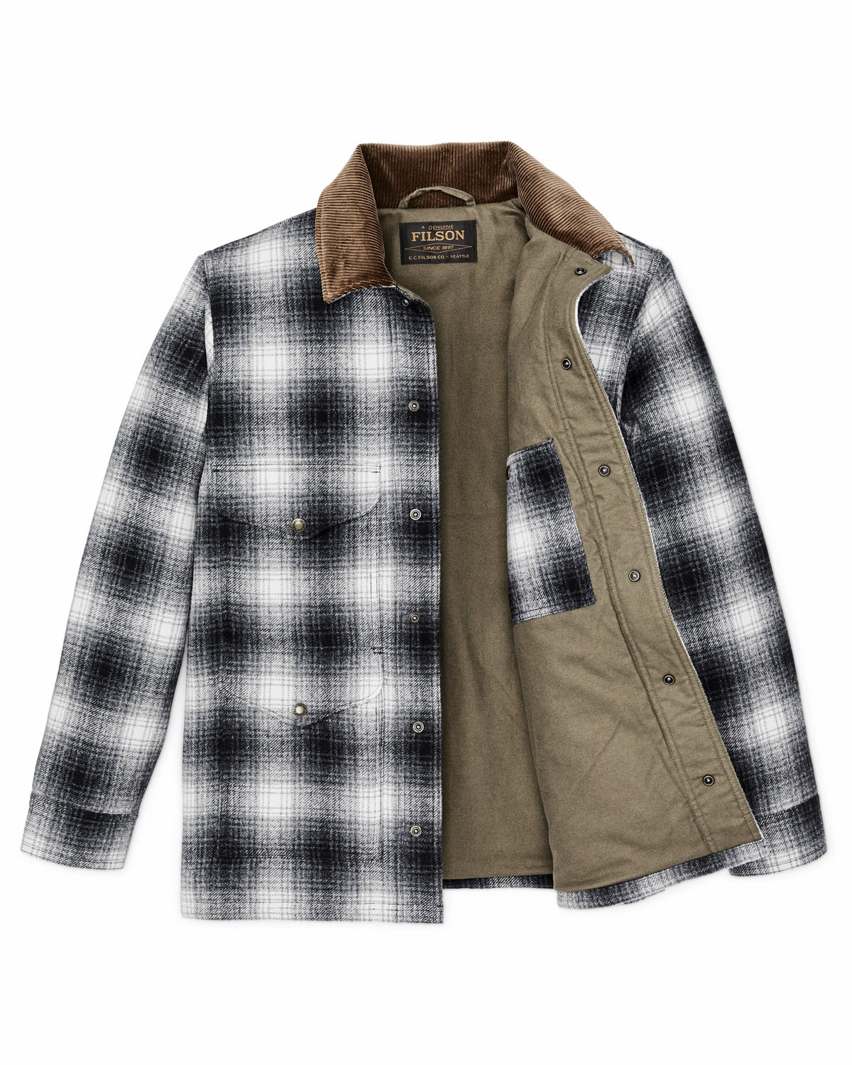 Men Filson Spokane Insulated Cruiser Jacket - Charcoal Ombre