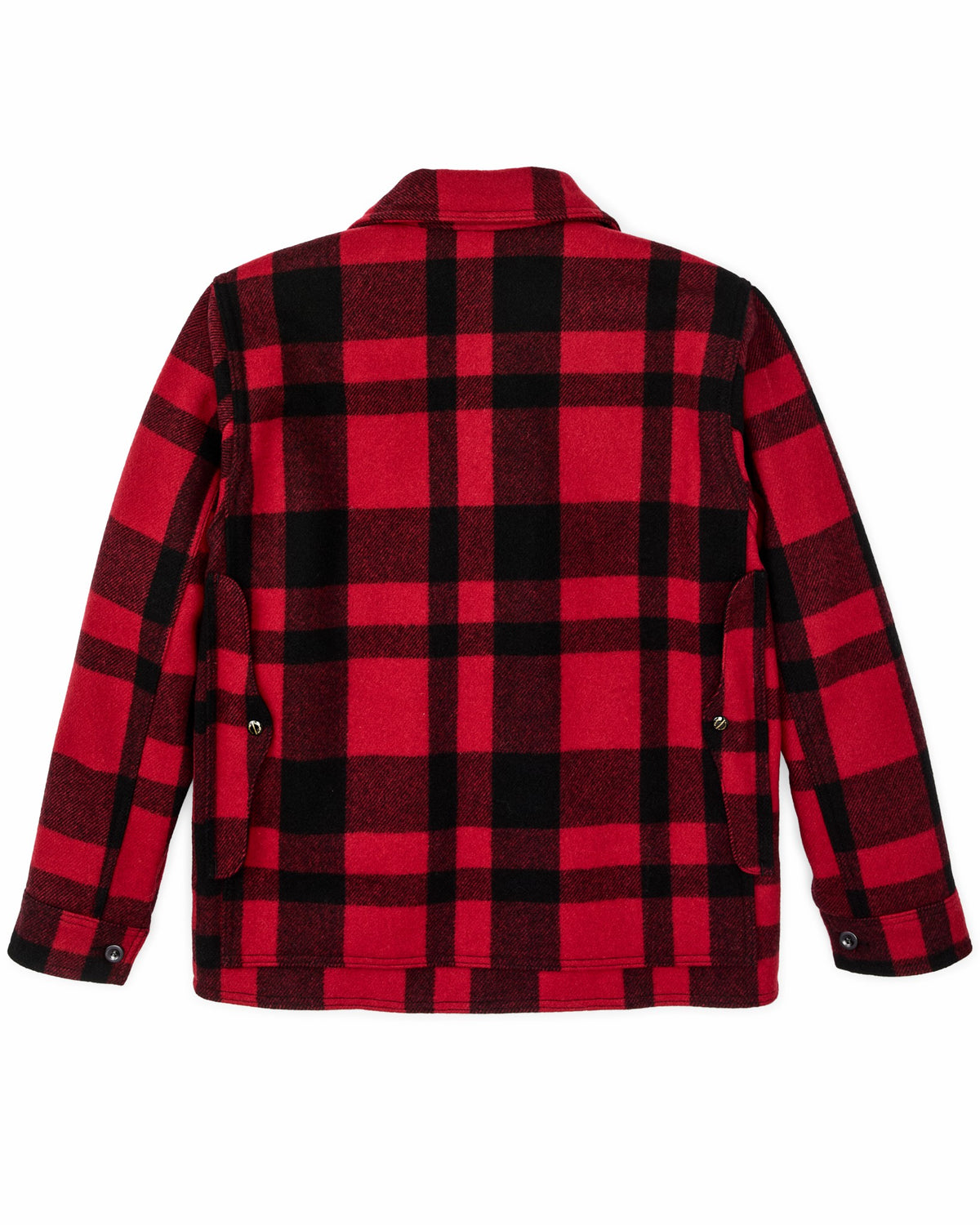 Men Filson 1940s Mackinaw Wool Cruiser Jacket - Red / Black Heritage Plaid