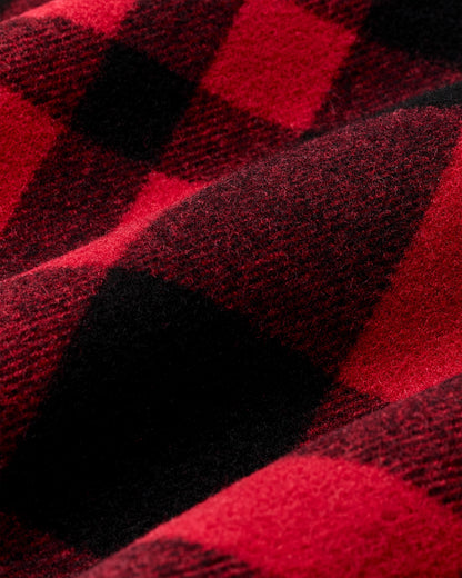 Men Filson 1940s Mackinaw Wool Cruiser Jacket - Red / Black Heritage Plaid