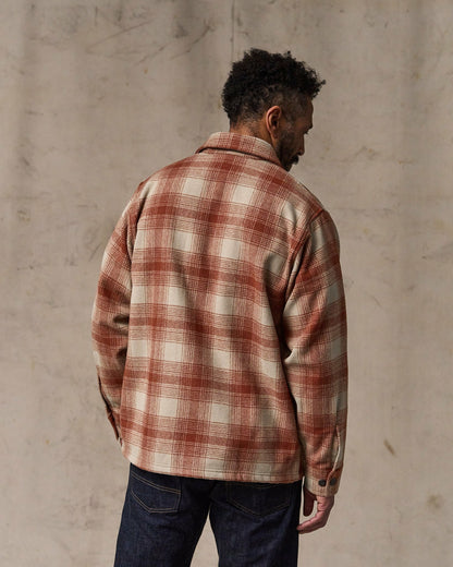 Men Filson Wool Jac-shirt - Brick Multi Plaid