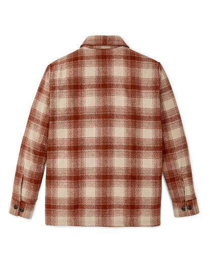 Men Filson Wool Jac-shirt - Brick Multi Plaid