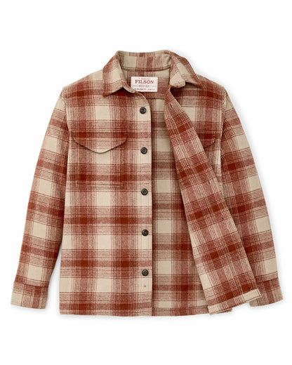 Men Filson Wool Jac-shirt - Brick Multi Plaid