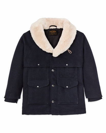 Men Filson Lined Mackinaw Wool Packer Coat - Dark Navy