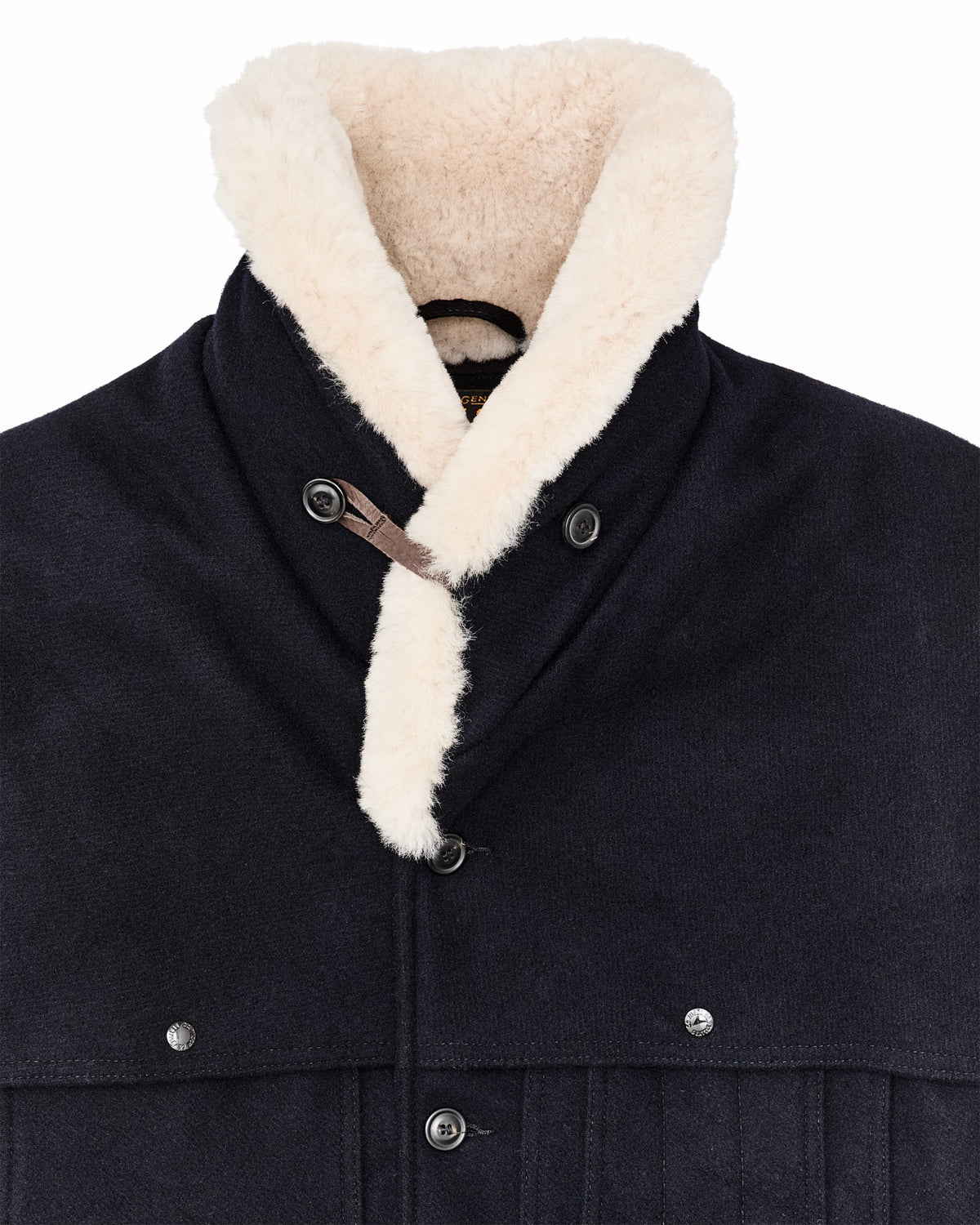 Men Filson Lined Mackinaw Wool Packer Coat - Dark Navy