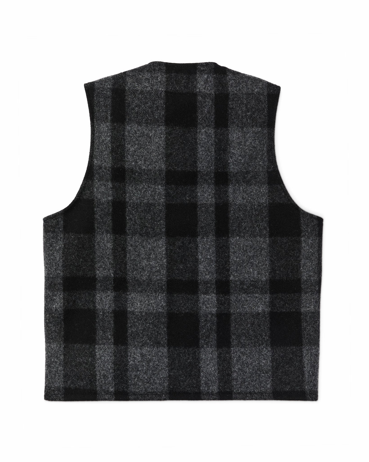 Men Filson Mackinaw Wool Vest - Charcoal / Black Heritage Plaid