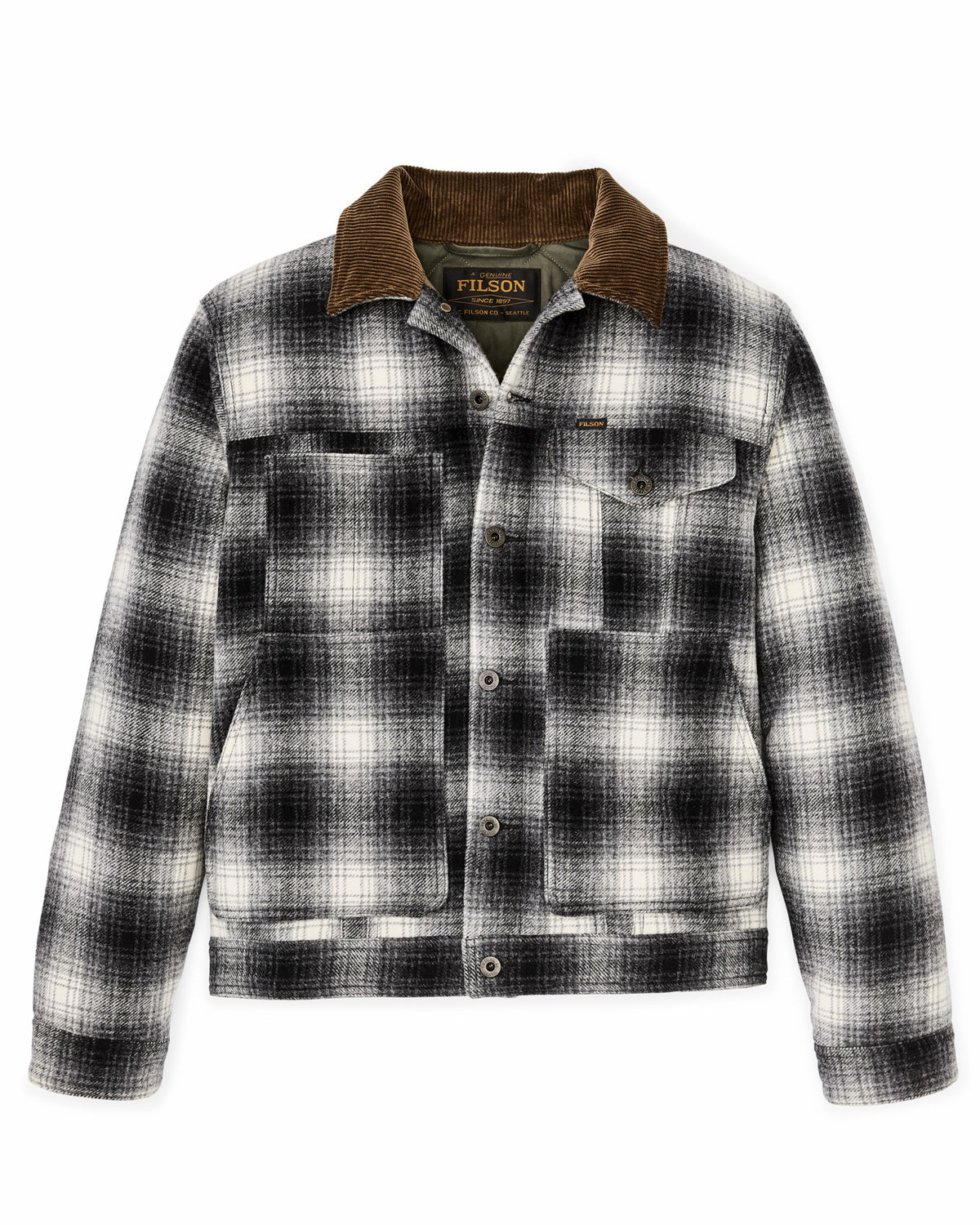 Men Filson Spokane Insulated Short Cruiser - Charcoal Ombre