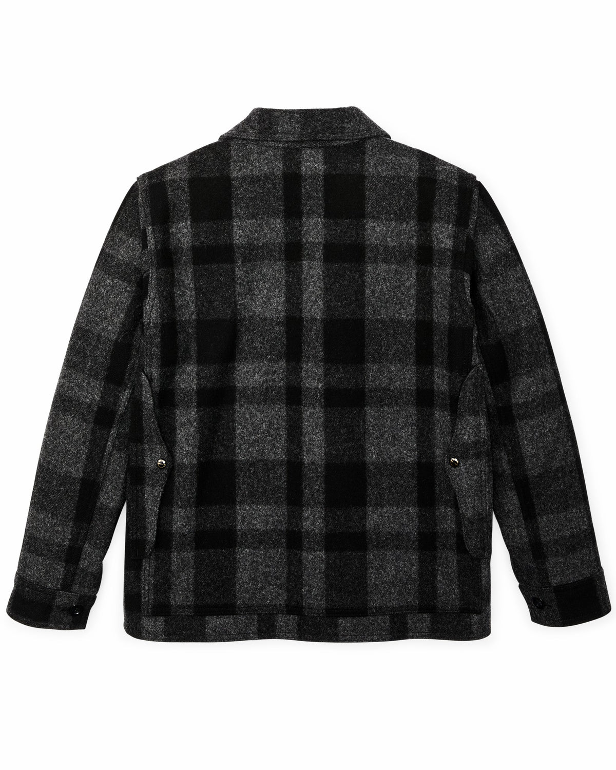 Men Filson 1940s Mackinaw Wool Cruiser Jacket - Charcoal / Black Heritage Plaid