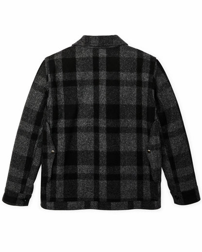 Men Filson 1940s Mackinaw Wool Cruiser Jacket - Charcoal / Black Heritage Plaid