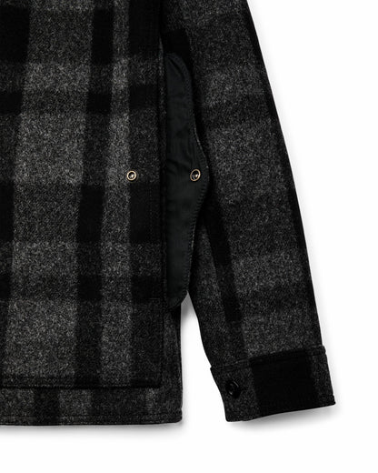 Men Filson 1940s Mackinaw Wool Cruiser Jacket - Charcoal / Black Heritage Plaid