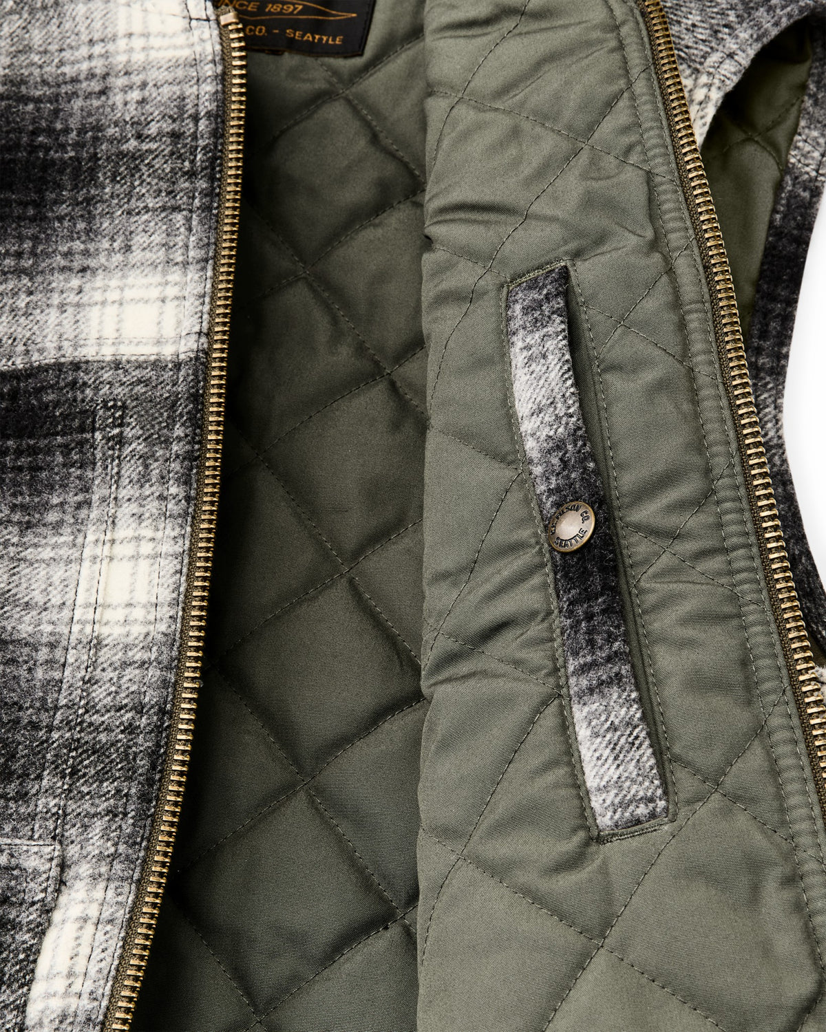 Men Filson Spokane Insulated Work Vest - Charcoal Ombre