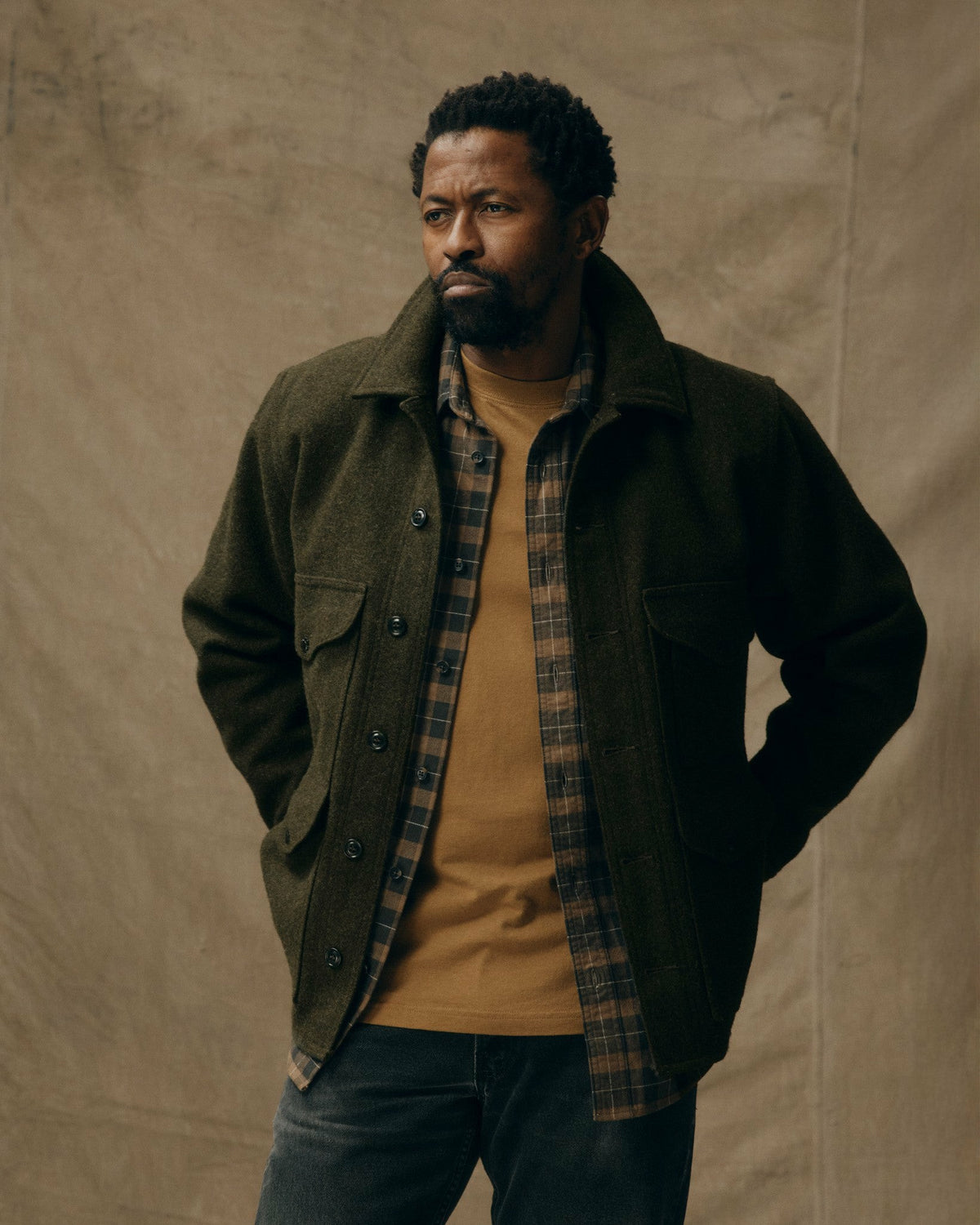Men Filson Mackinaw Wool Cruiser Jacket