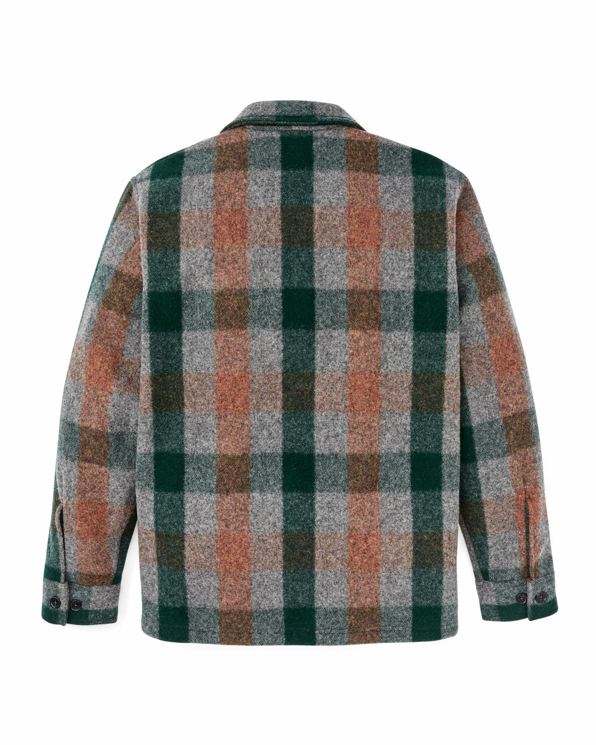 Men Filson Mackinaw Wool Jac-shirt - Green / Orange / Gray Plaid