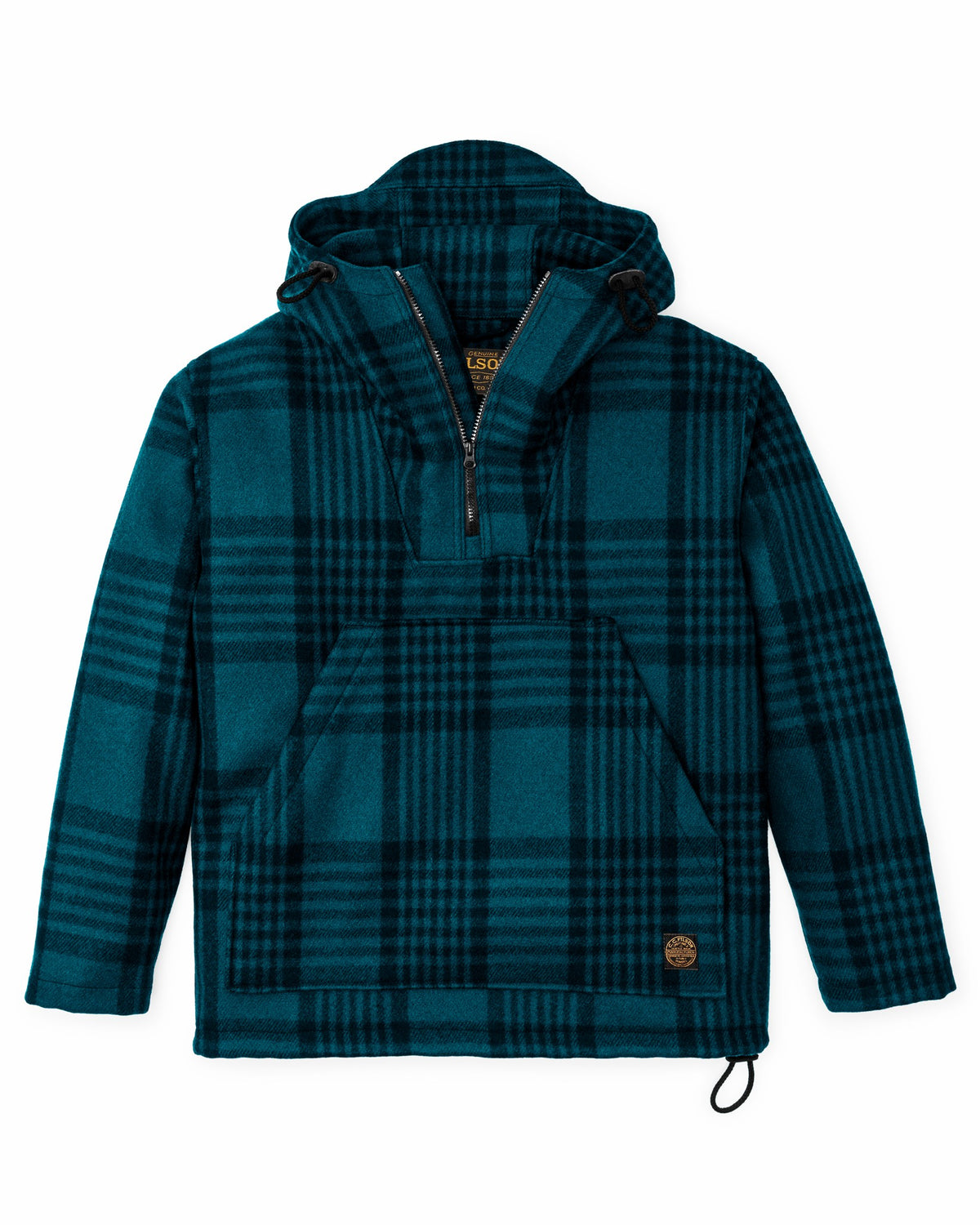 Men Filson Mackinaw Wool Anorak - Blue / Black Plaid