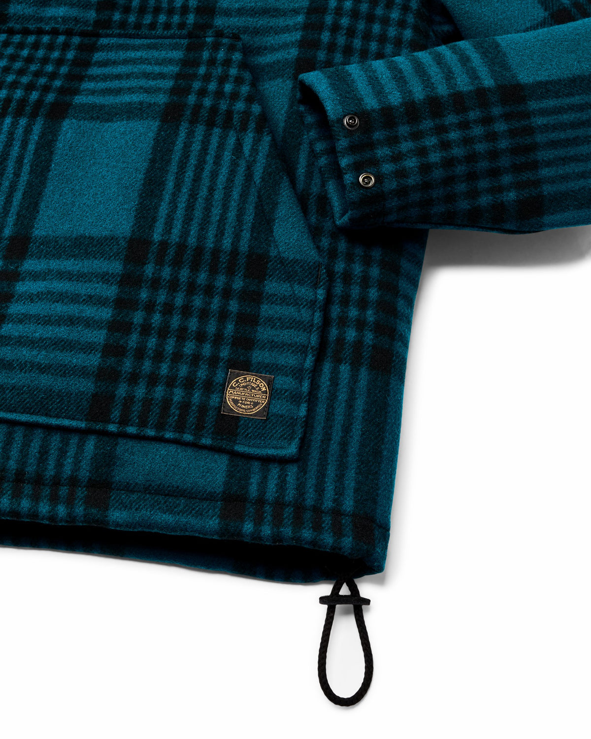 Men Filson Mackinaw Wool Anorak - Blue / Black Plaid