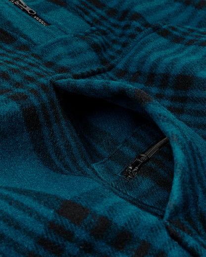 Men Filson Mackinaw Wool Anorak - Blue / Black Plaid