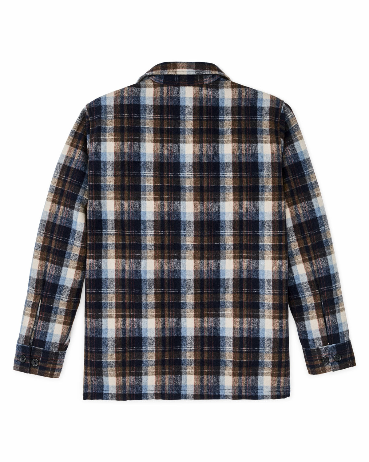 Men Filson Wool Jac-shirt - Brown / Light Blue Multi Plaid