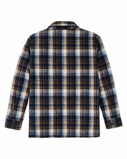 Men Filson Wool Jac-shirt - Brown / Light Blue Multi Plaid