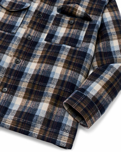 Men Filson Wool Jac-shirt - Brown / Light Blue Multi Plaid