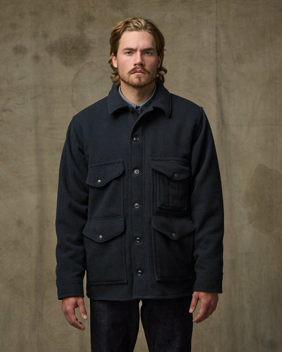 Men Filson Seattle Wool Cruiser Jacket - Navy