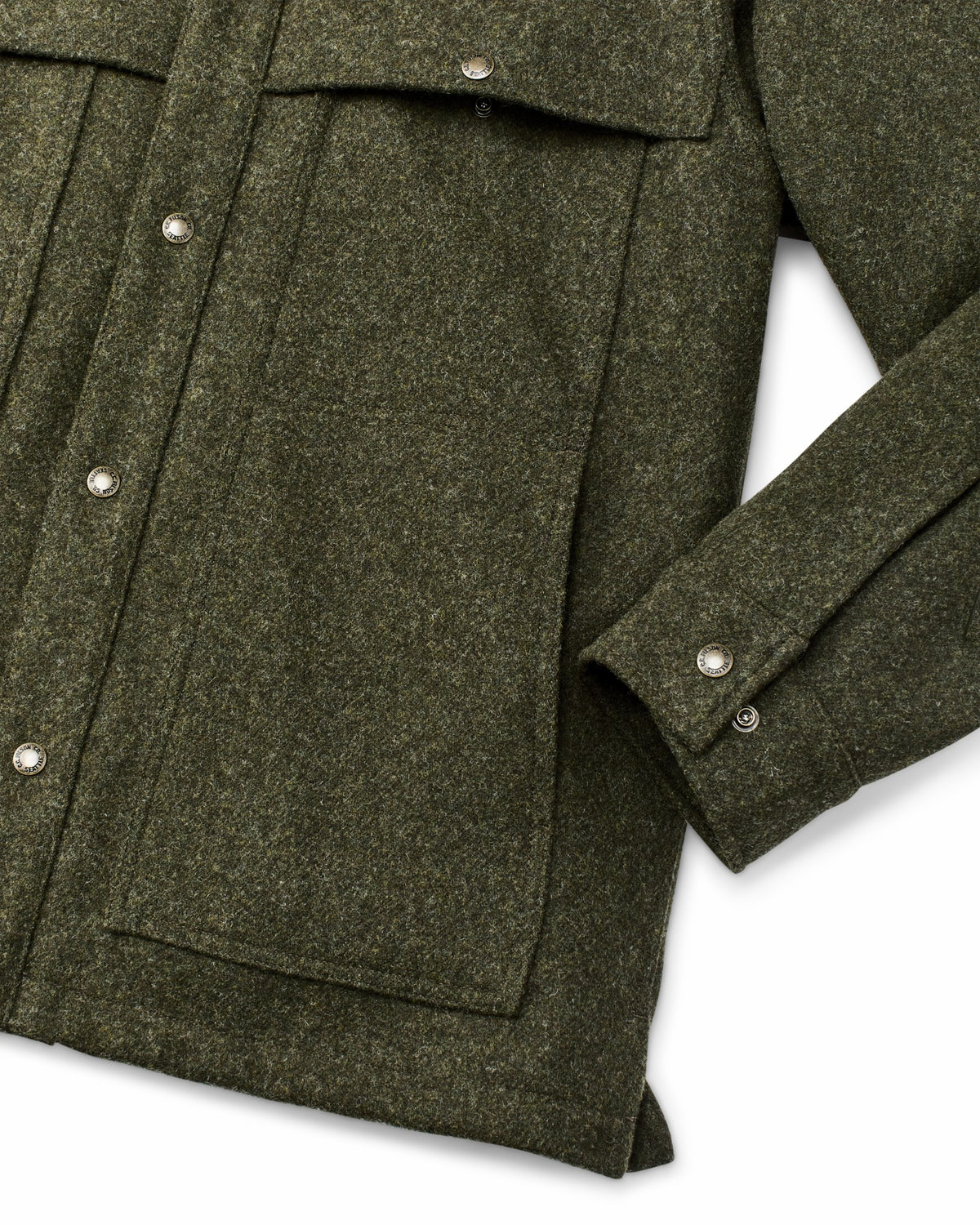 Men Filson Mackinaw Wool Cape Coat - Forest Green