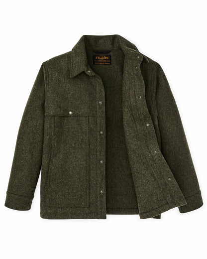Men Filson Mackinaw Wool Cape Coat - Forest Green