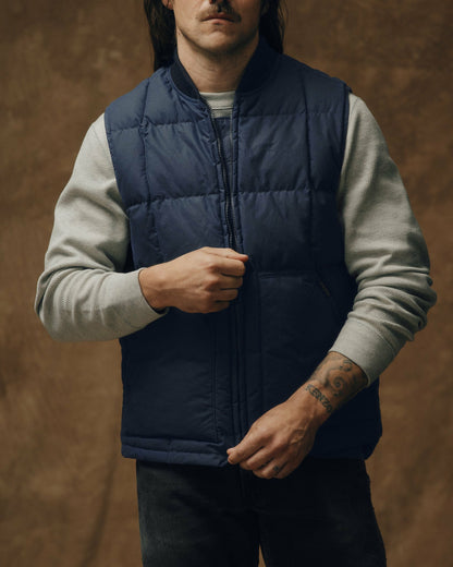 Men Filson Waxed Down Vest - Night Sky
