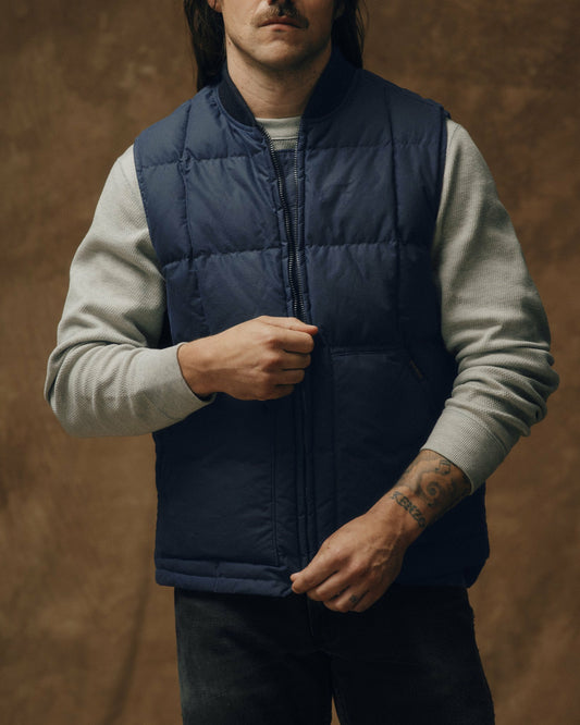 Men Filson Waxed Down Vest - Night Sky