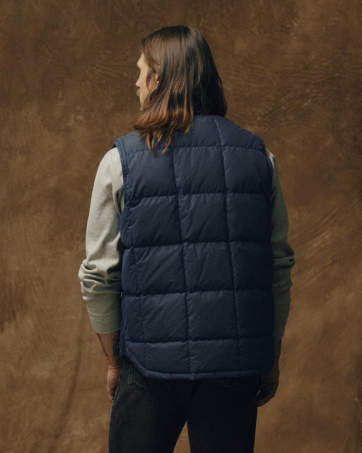 Men Filson Waxed Down Vest - Night Sky