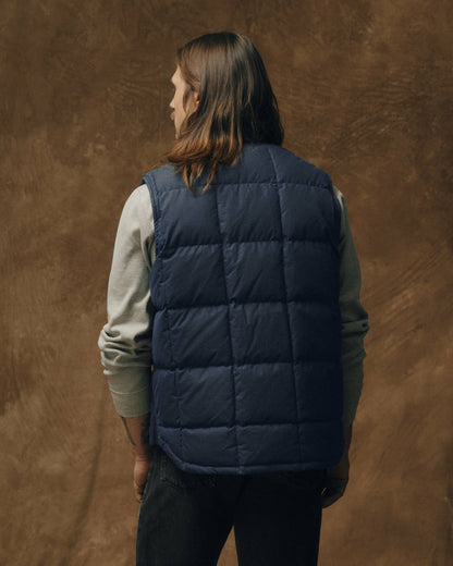 Men Filson Waxed Down Vest - Night Sky