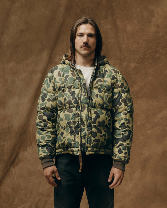 Men Filson Waxed Down Jacket - Tundra Shrub Camo