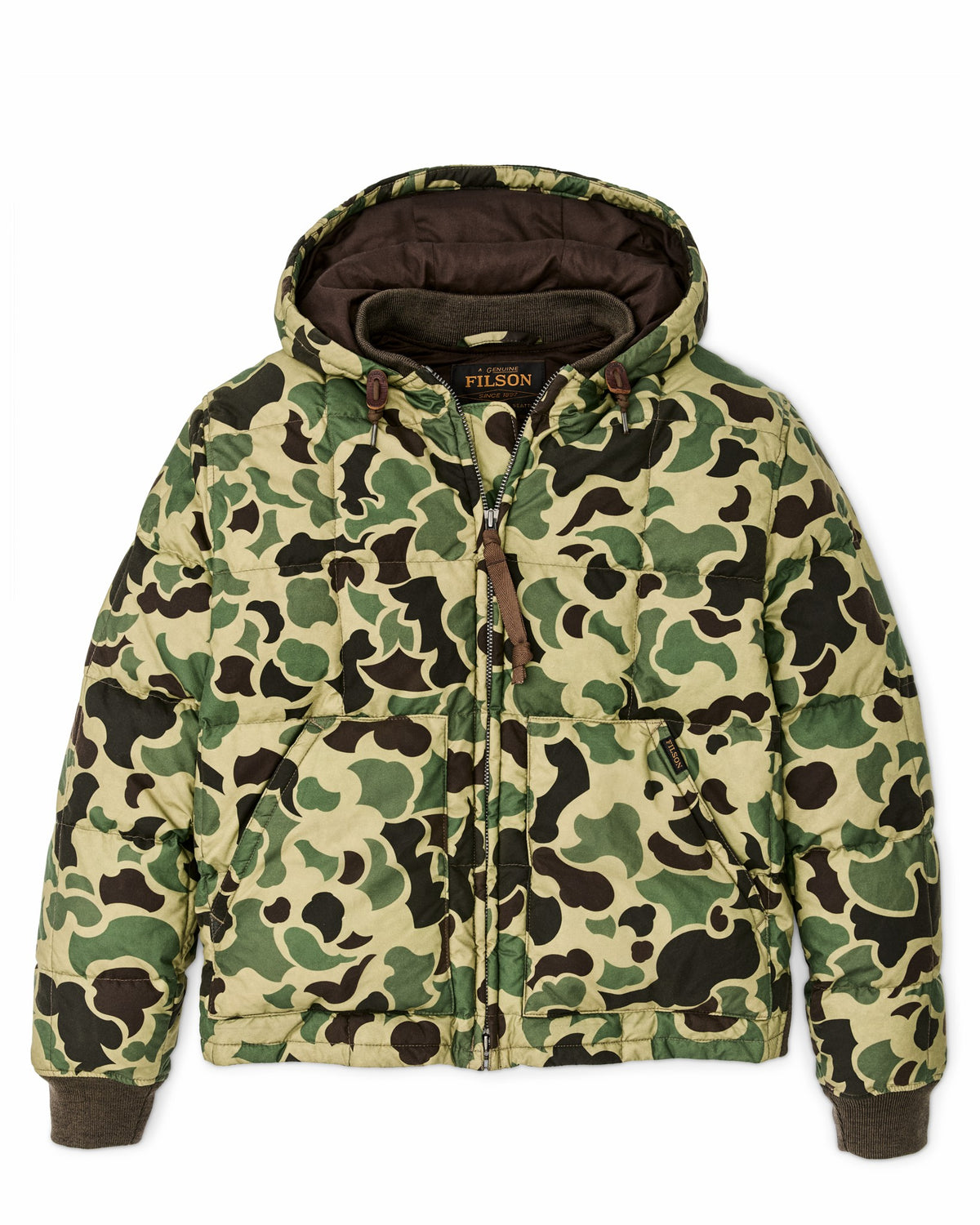 Men Filson Waxed Down Jacket - Tundra Shrub Camo