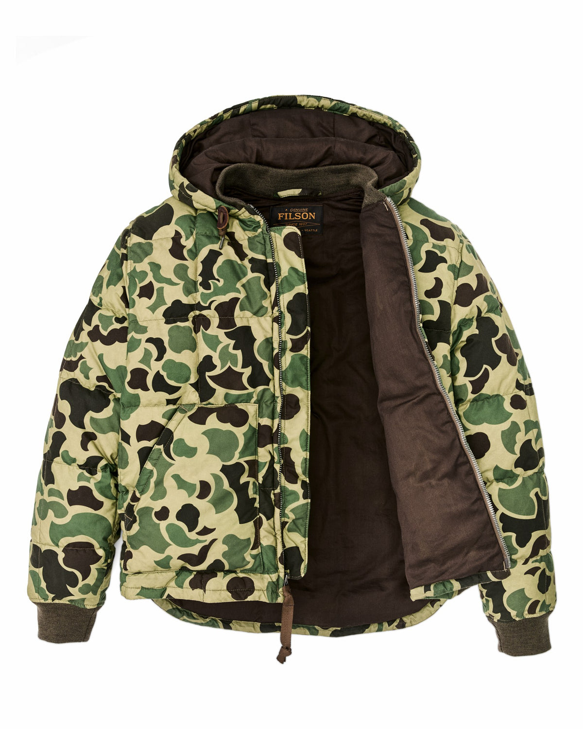 Men Filson Waxed Down Jacket - Tundra Shrub Camo