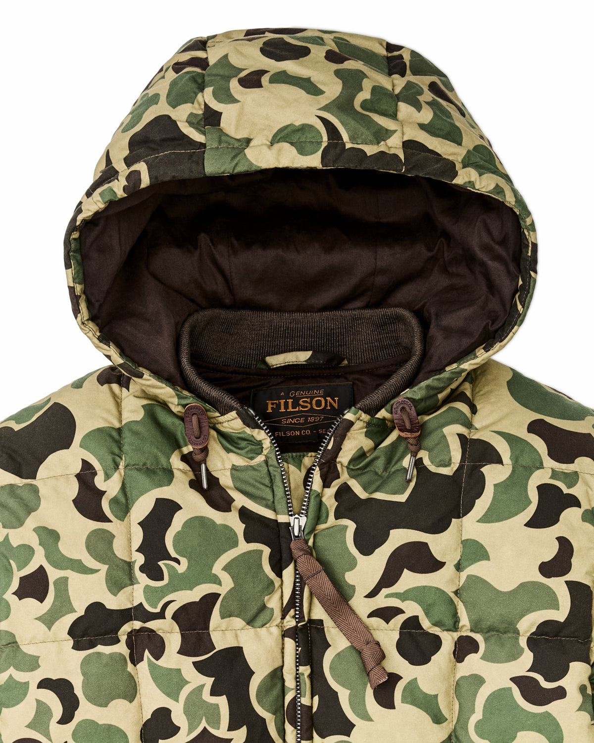 Men Filson Waxed Down Jacket - Tundra Shrub Camo