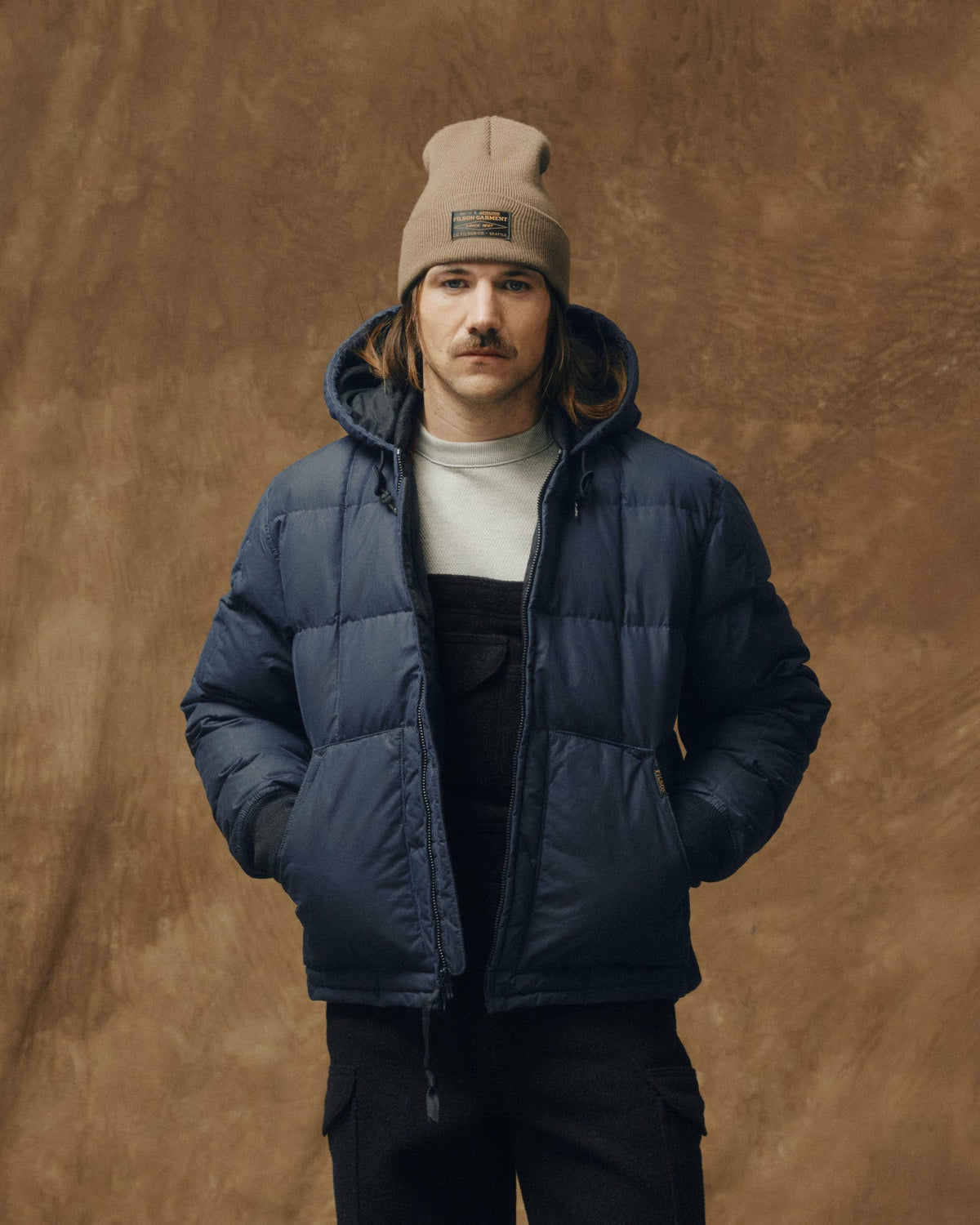 Men Filson Waxed Down Jacket - Night Sky