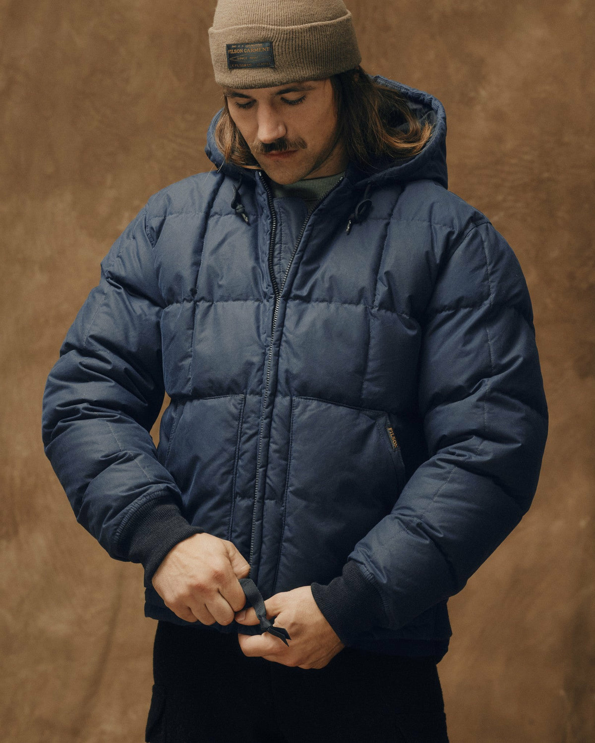 Men Filson Waxed Down Jacket - Night Sky