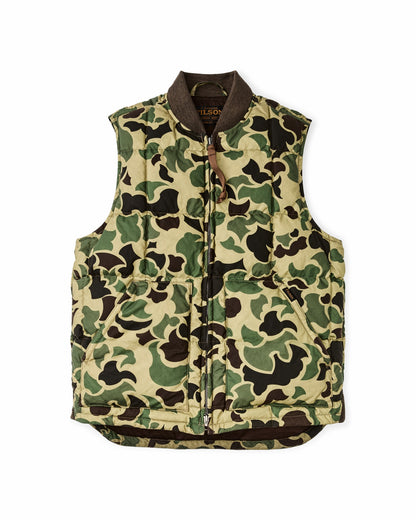 Men Filson Waxed Down Vest - Tundra Shrub Camo