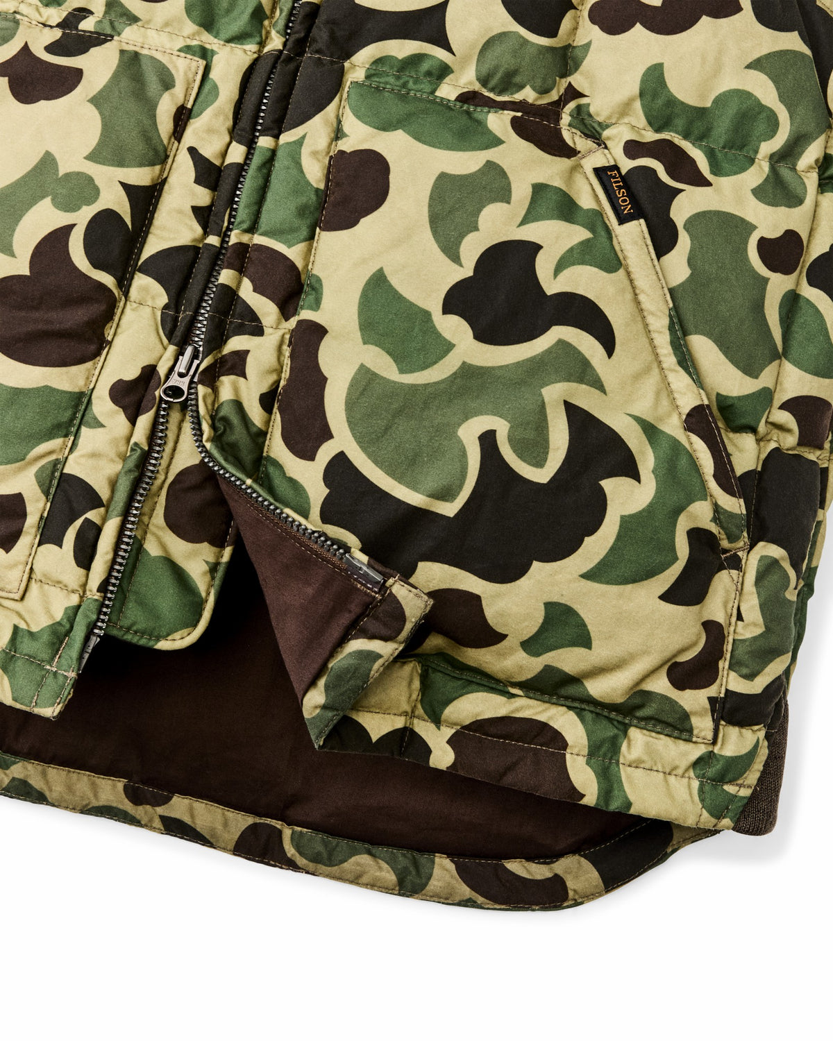 Men Filson Waxed Down Vest - Tundra Shrub Camo
