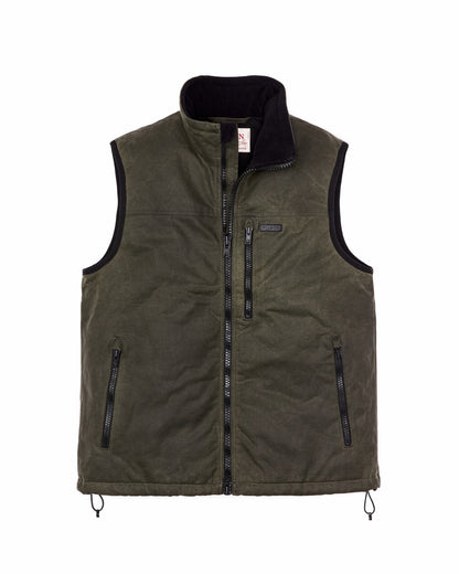 Men Filson Tin Cloth Primaloft Vest - Otter Green