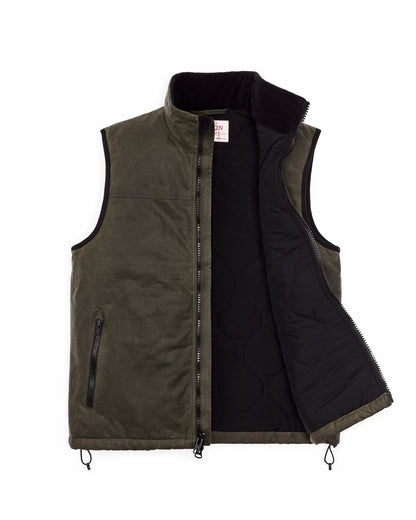 Men Filson Tin Cloth Primaloft Vest - Otter Green