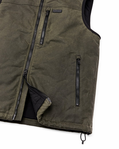 Men Filson Tin Cloth Primaloft Vest - Otter Green