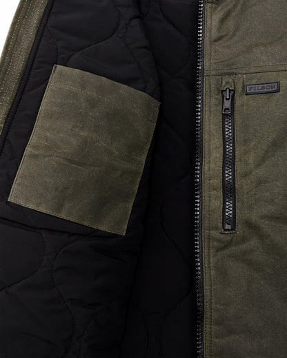 Men Filson Tin Cloth Primaloft Vest - Otter Green