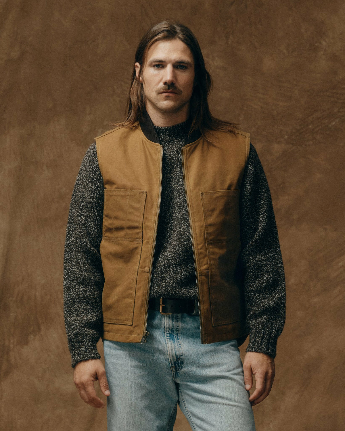 Men Filson Waxed Canvas Insulated Work Vest