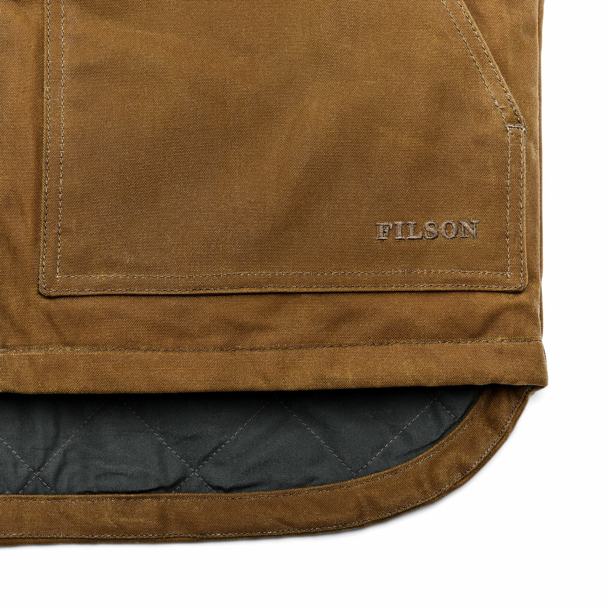Men Filson Waxed Canvas Insulated Work Vest