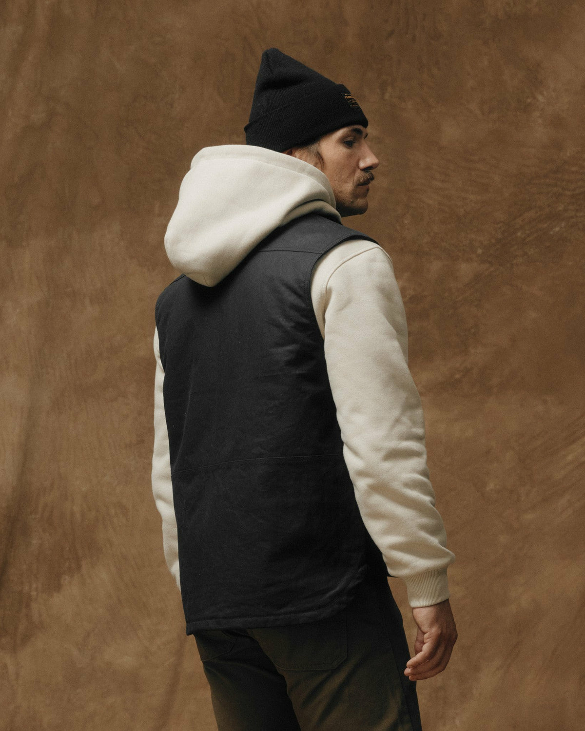 Men Filson Waxed Canvas Insulated Work Vest