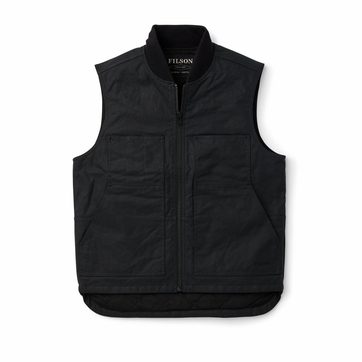 Men Filson Waxed Canvas Insulated Work Vest